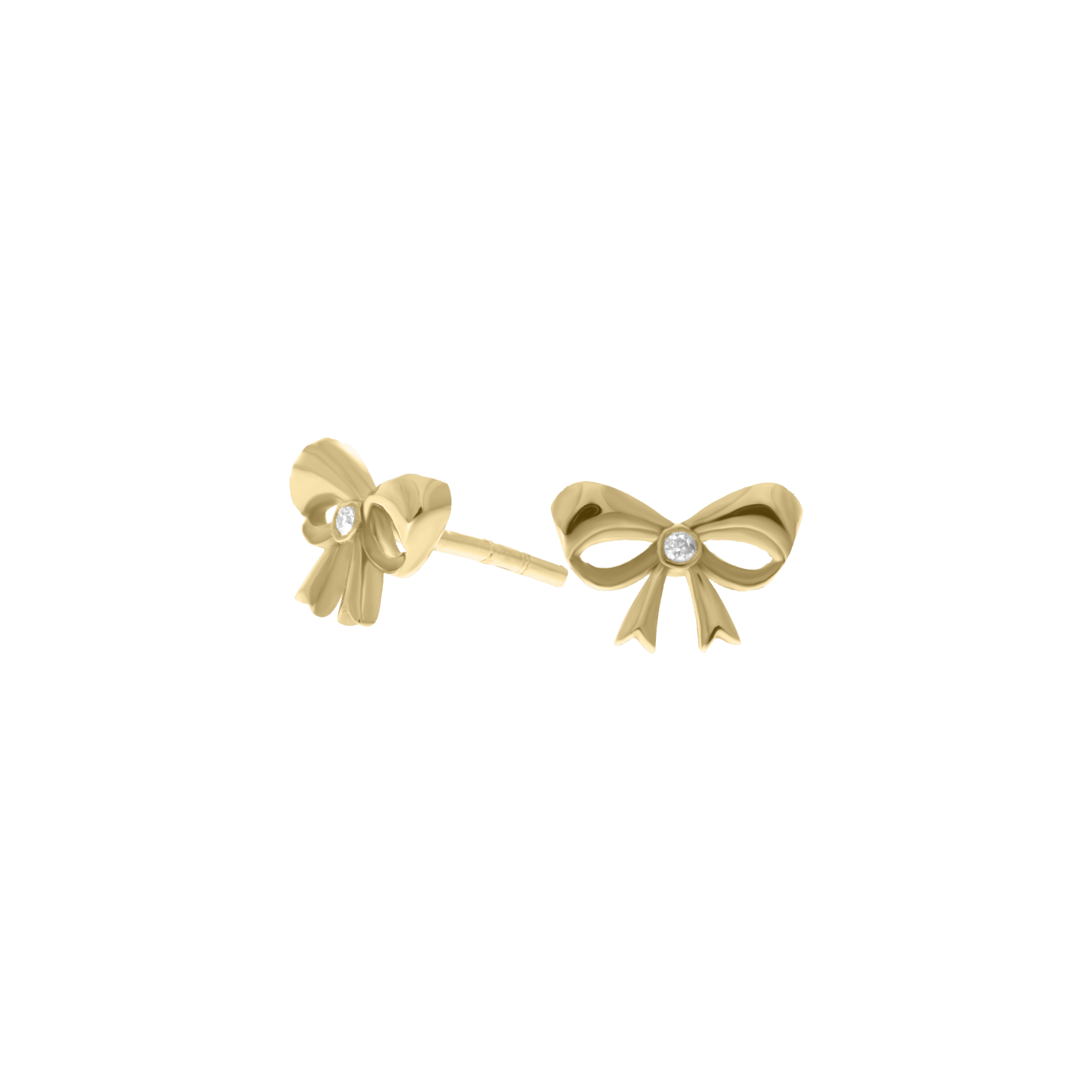 Ribbon Diamond Earrings