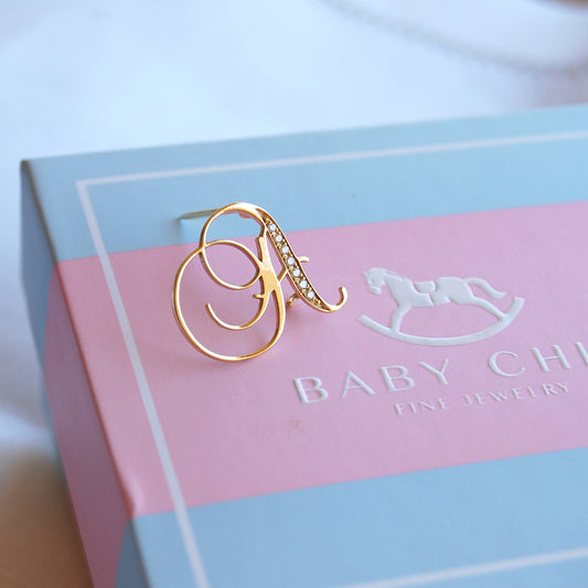 Letter Diamond Brooch | Pre-order