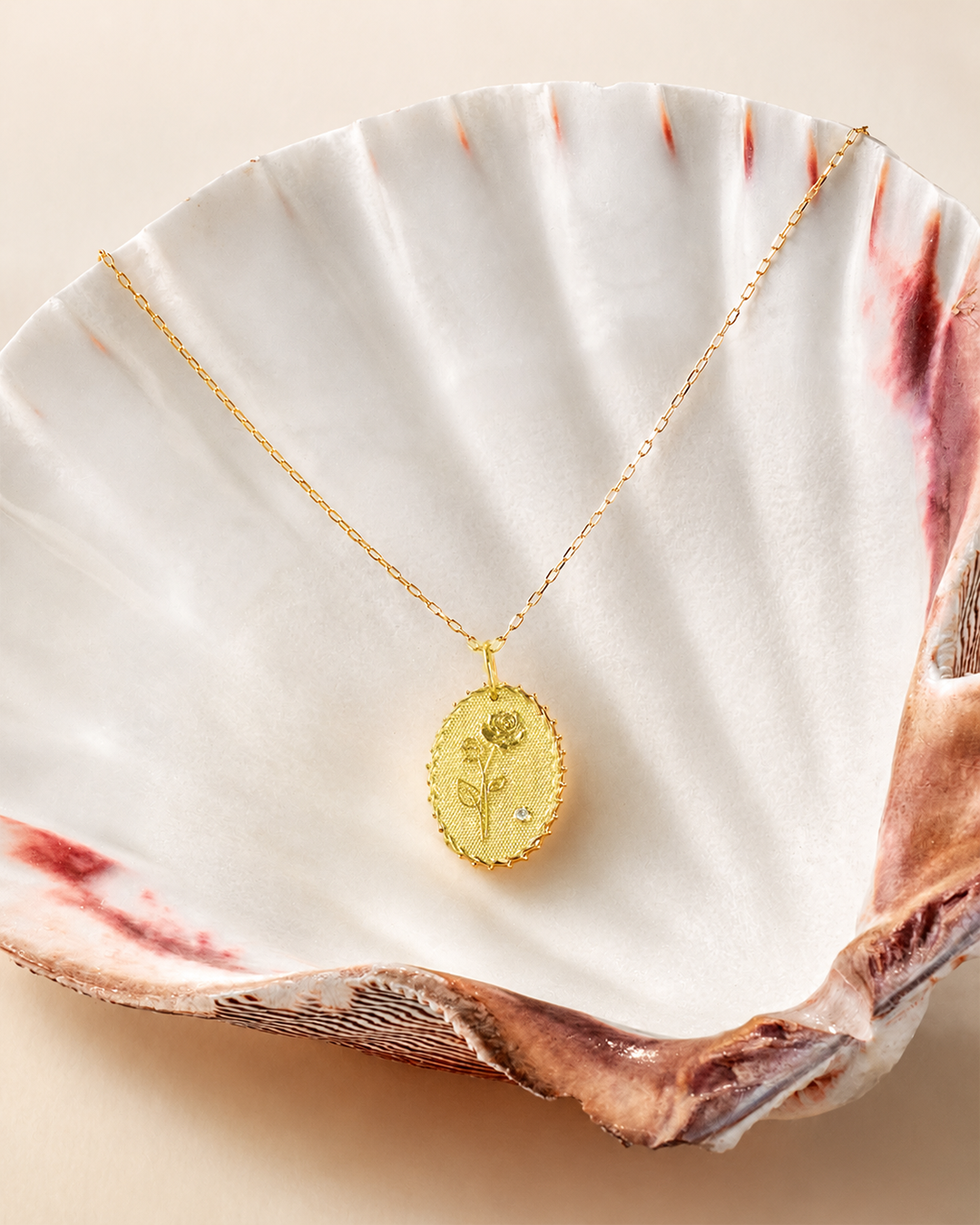 Birth Flower Diamond Necklace